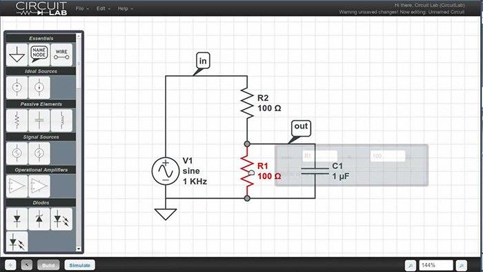 CIRCUIT LAB - Simulador de circuitos eléctricos ONLINE
