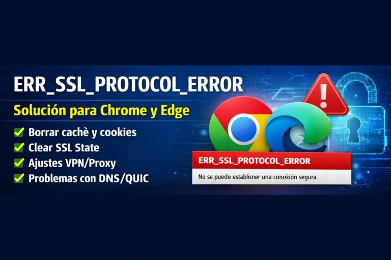 Errsslprotocolerror Solución En Chrome Y Edge 2026 